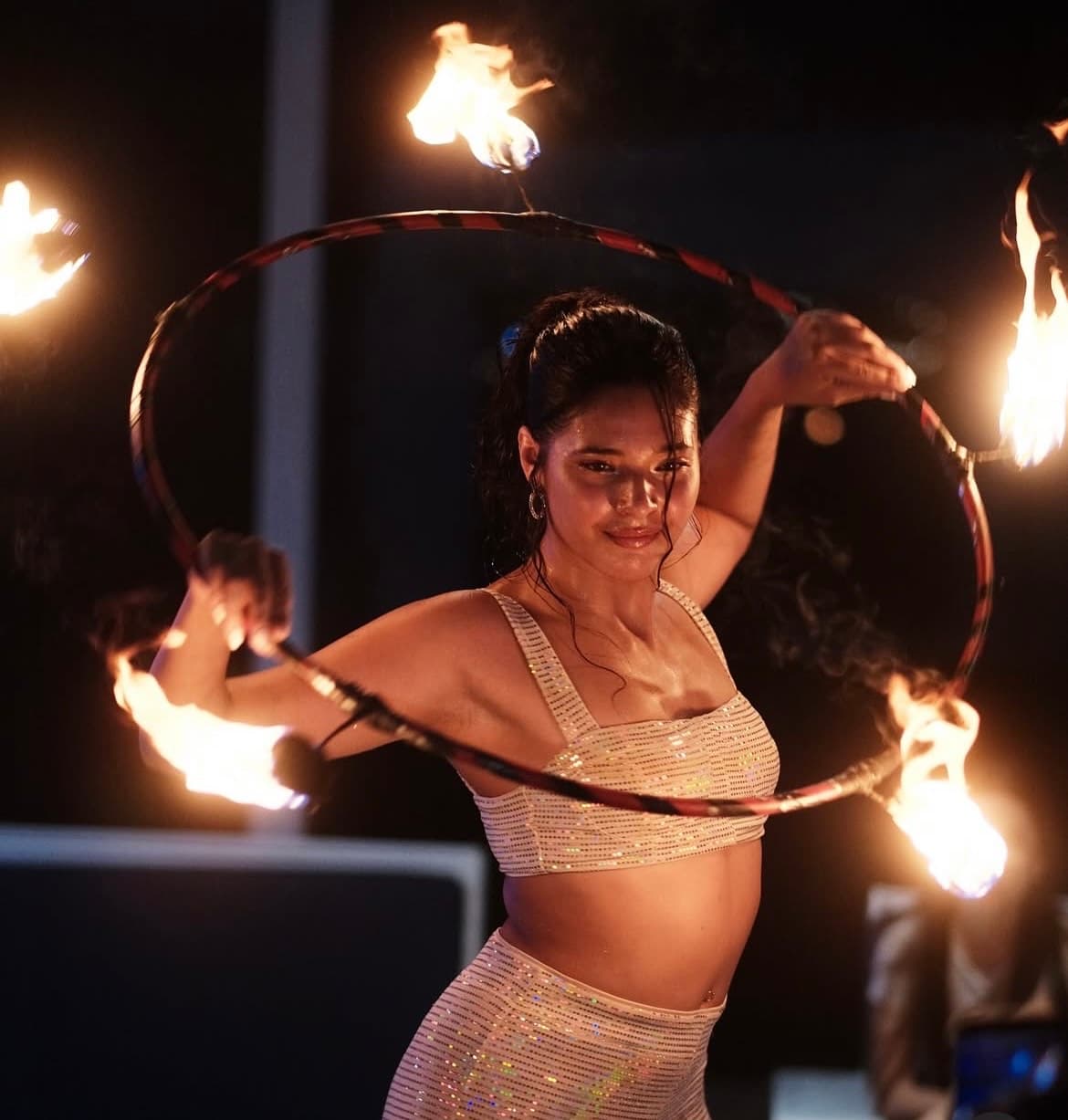 Professional fire dancer entertainment in Jaco Costa Rica