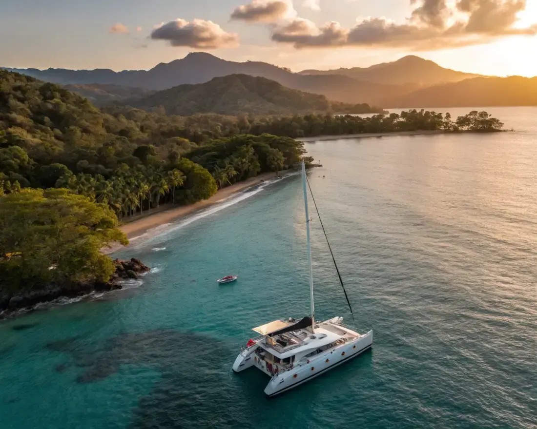 Costa Rica Honeymoon - Private catamaran sunset cruise