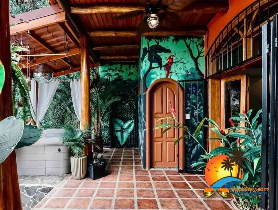 Villa Mariposa tropical jungle-inspired decor