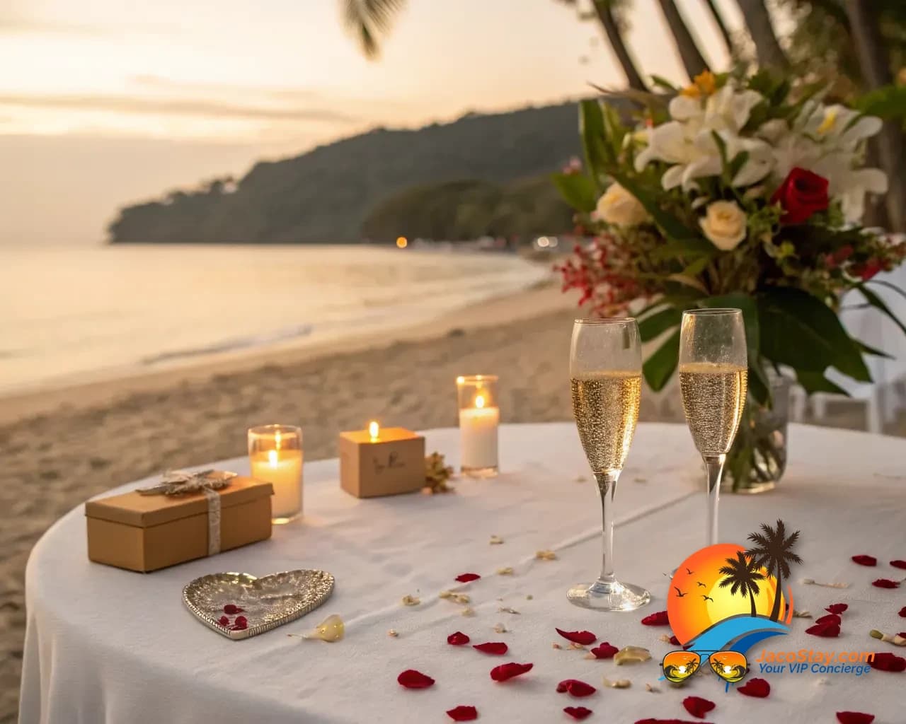 Beachfront wedding vow renewal ceremony in Costa Rica