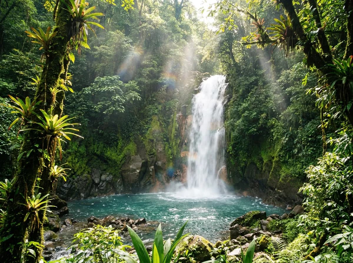 Waterfall rainforest tour near Jaco Costa Rica